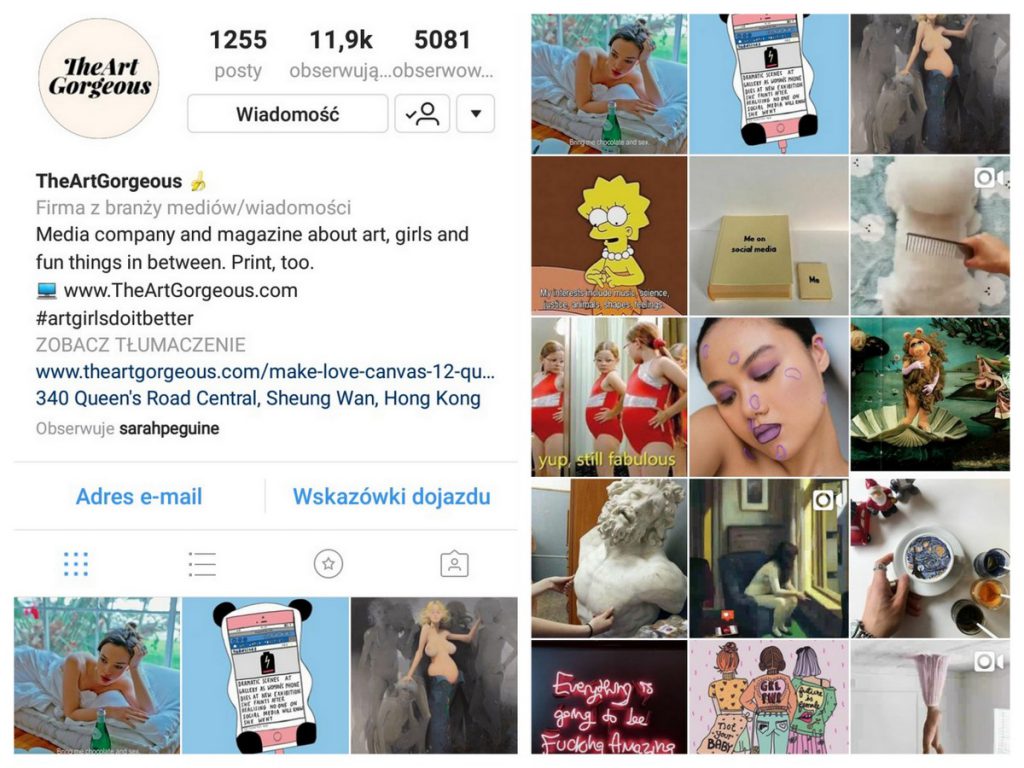 The Art Gorgeous - instagram magazynu o sztuce